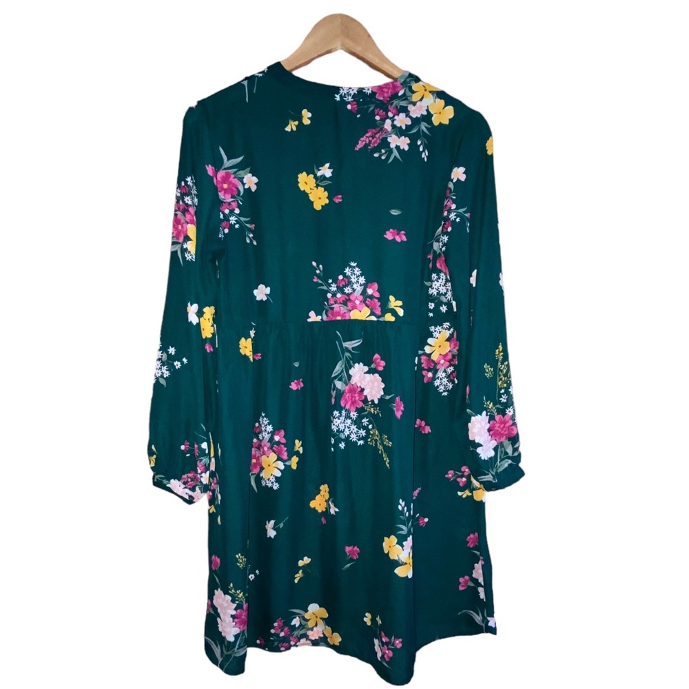 Old Navy Boho Women’s XS Green Floral Lightweight Peasant Dress - Picture 10 of 12